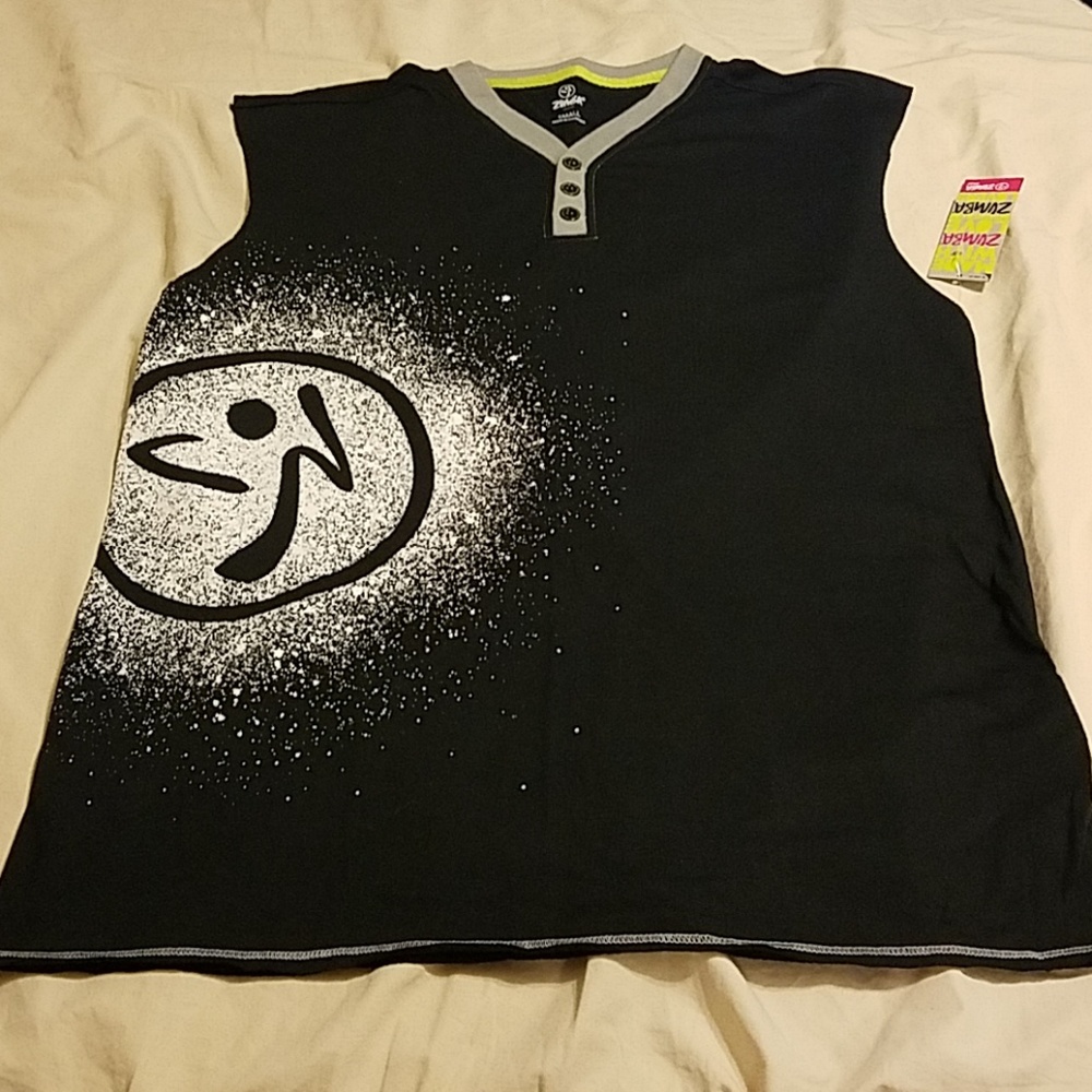 FLASH SALE!! New w/tags Zumba Mens Space Sleeveless Tee Size S